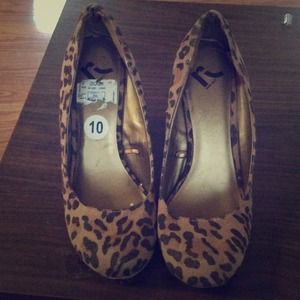 Cheetah print wedges