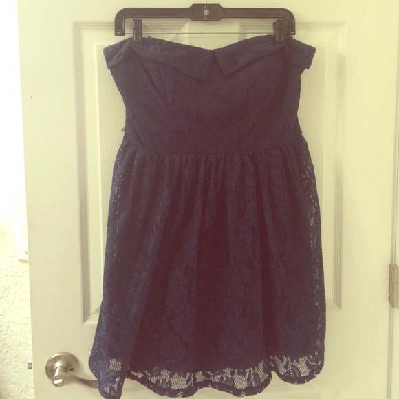 Navy lace dress