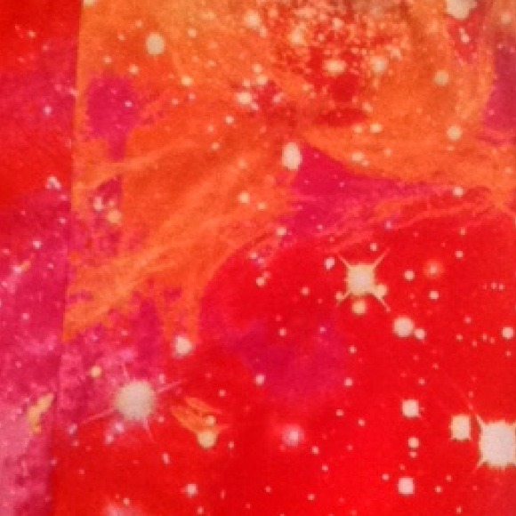 ✨Like New Red/Pink/Orange Galaxy Leggings - Picture 2 of 2