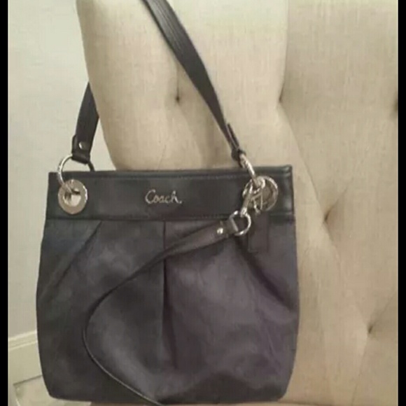 Slate blue coach purse