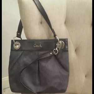 Slate blue coach purse