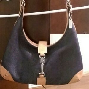 Coach denim shoulder bag