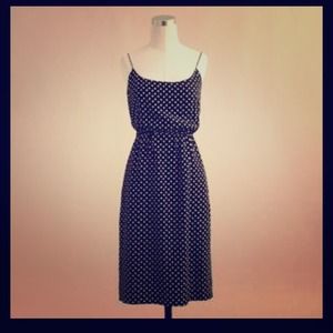 Jcrew polka dot midi dress