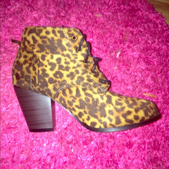 Leopard Booties with Heel