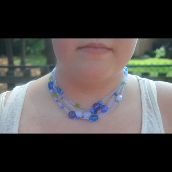Beaded Ribbon Necklace - Picture 2 of 2
