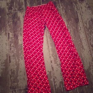 PINK VICTORIAS SECRET RED FLANNEL PAJAMA PANTS XS
