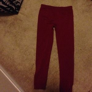 Red leggings