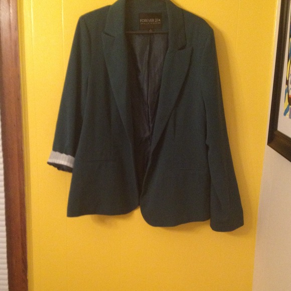 Hunter green boyfriend blazer