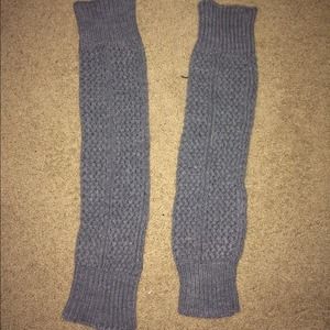Grey knit leg Warmers