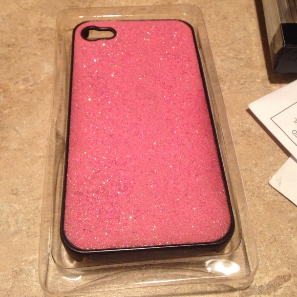 iPhone 4/4s hard shell pink sparkle case