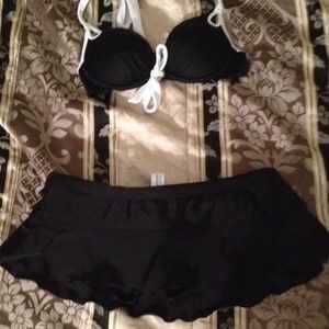 VS swimsuit & VS Gorgeous grey sweat pants!