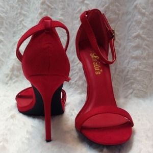 steve madden Red Lulu's ankle strap heels
