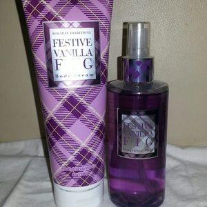 B&BW NEVER USED.  FESTIVE VANILLA FIG LOTION & BOD