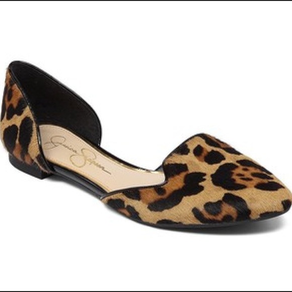 Jessica Simpson Leopard pointy flats