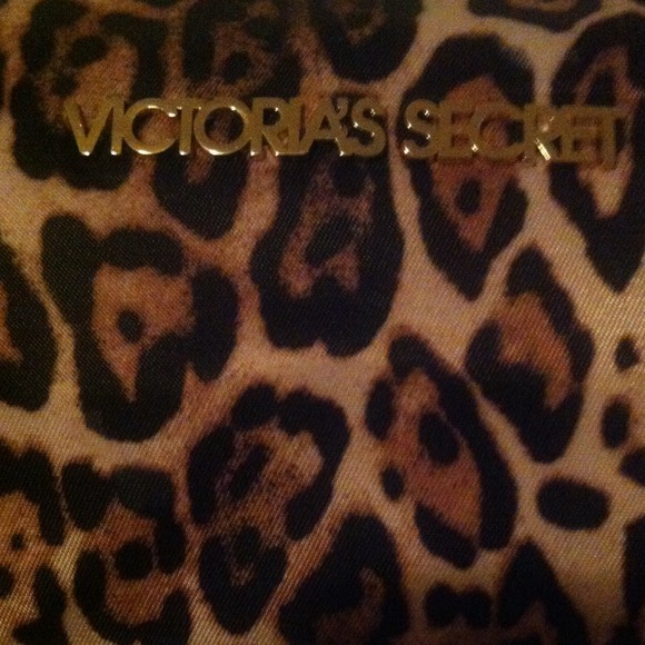 Victoria's Secret cheetah makeup bag