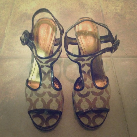 Authentic Coach sandals.