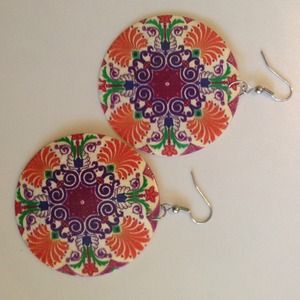 ALDO: printed-disc earrings