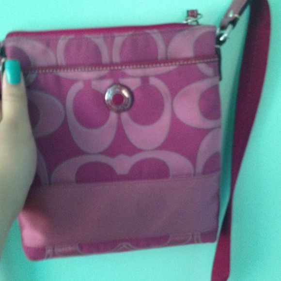 Coach hang bag with strap