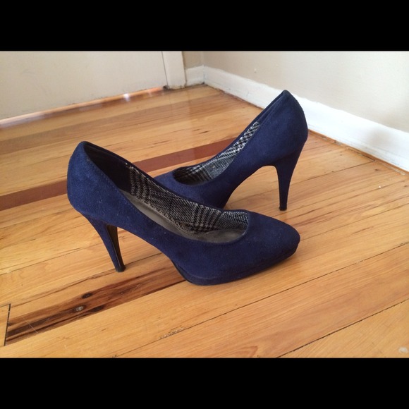 Navy suede shoes