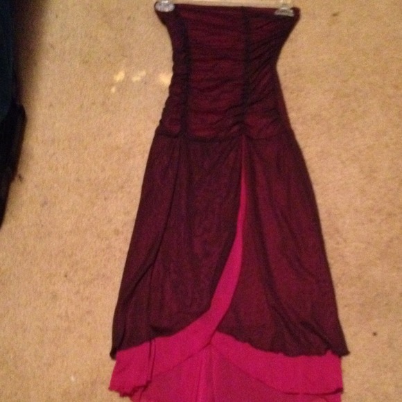 Maroon and Pink Semi-Formal Dress - Worn Once - Picture 1 of 1