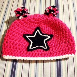 Hand crocheted Dallas Cowboy beanie