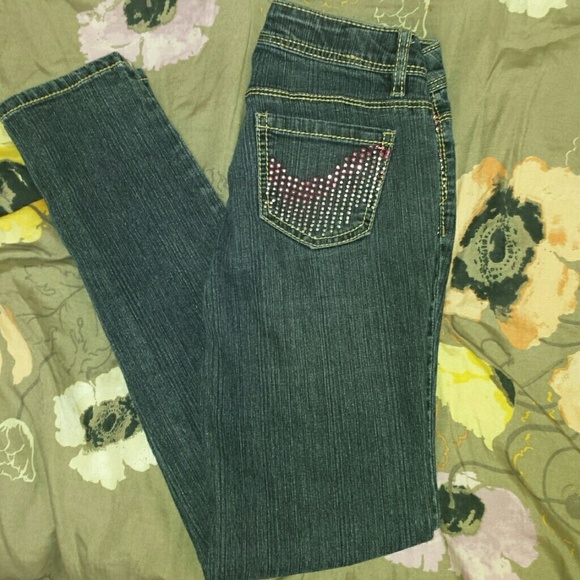 Blinged Skinny Leg Jeans