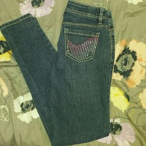 Blinged Skinny Leg Jeans