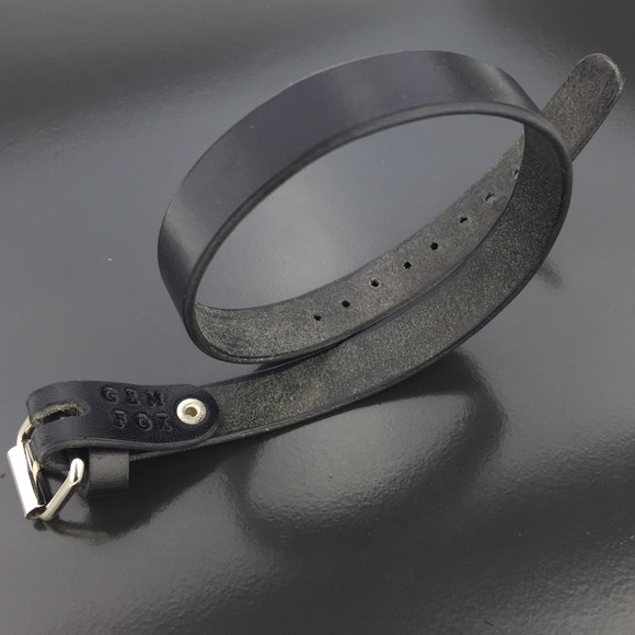 Genuine Leather Wrap Strap Bracelet Black Nickel - Picture 2 of 4