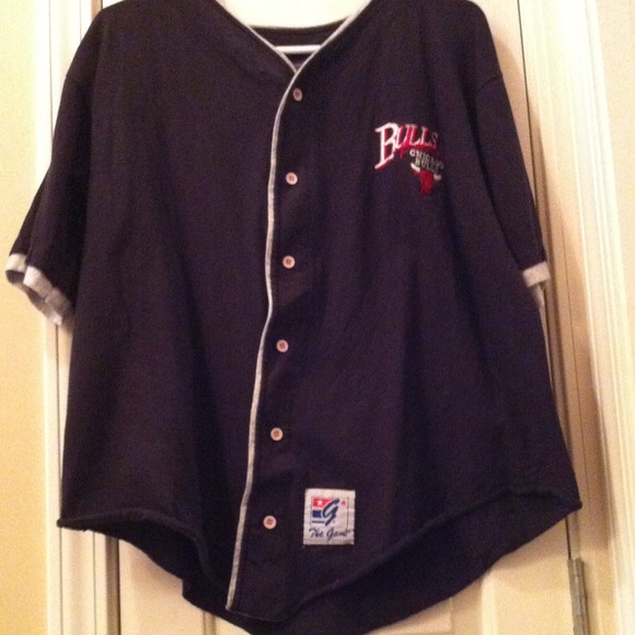 Chicago Bulls Labeled Baseball Jersey