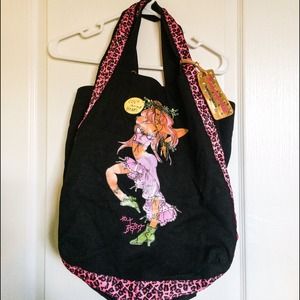 Betsey Johnson Love in Your Heart Canvas Tote
