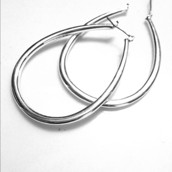 Silver hoop earrings