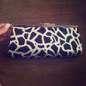 Giraffe print clutch