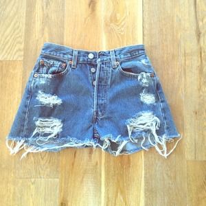 Vintage distressed high waisted shorts