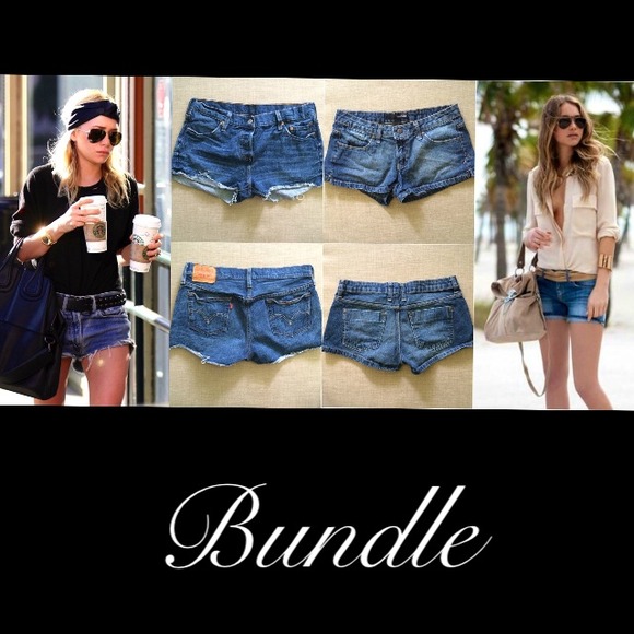 Denim shorts shorts x 2