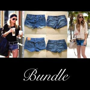 Denim shorts shorts x 2