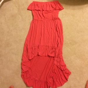 High low pink dress