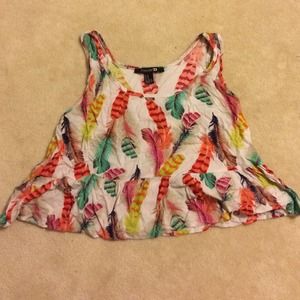 Feather crop top