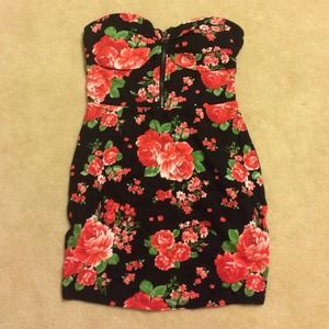 Black floral dress