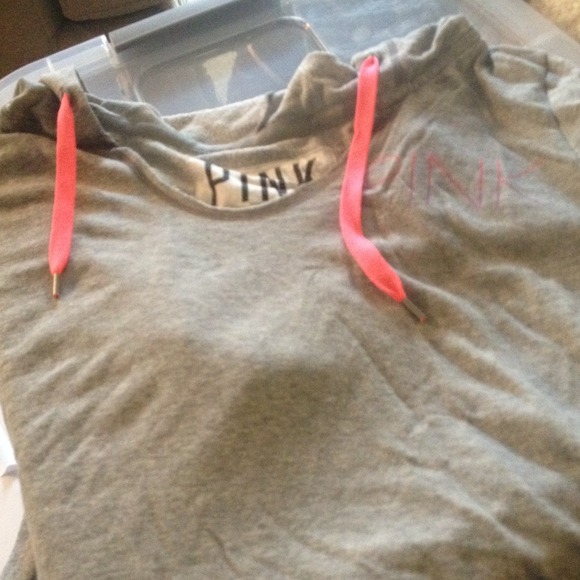Grey and pink VS HOODIE