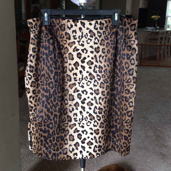 INC Leopard Skirt.