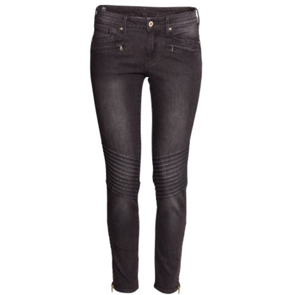 Biker Skinny low ankle dark gray jeans - Picture 2 of 3