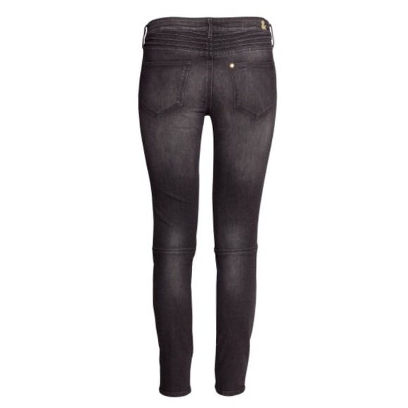 Biker Skinny low ankle dark gray jeans - Picture 3 of 3