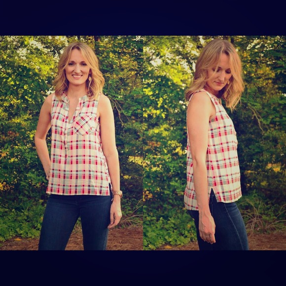 Brand NEW fun country plaid tank!