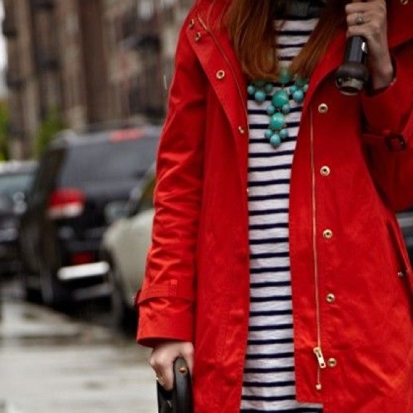 j crew womens raincoat