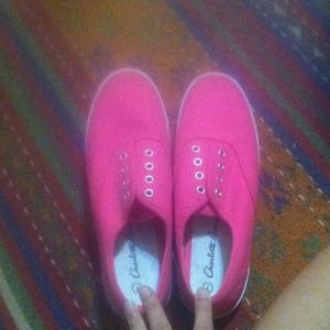 Pink slip ons