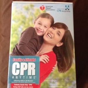 American heart ass CPR video & practice doll