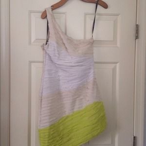 One-shoulder Bebe  asymmetrical dress