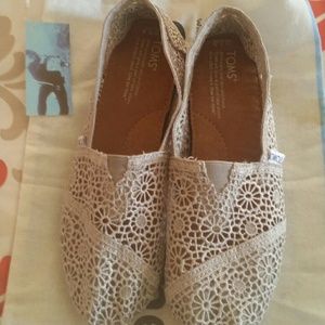 TOMS crochet shoes