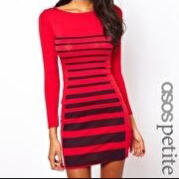 ASOS Red and Black Striped Dress!!!