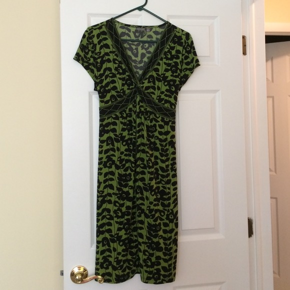 Olive and Black Dress